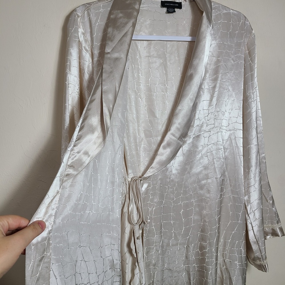 Vtg Ivory Lace Babydoll Maxi Slip Gown Set M Chemise Quiet Lux‎ Coquette Bridal - Picture 10 of 16